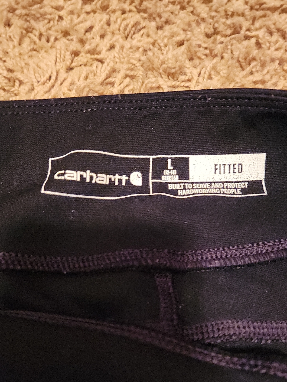 Carhartt Black Fitted Pants Woamns Size Large - Picture 4 of 9